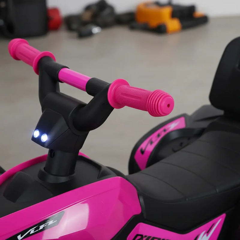 Cuatrimoto Infantil Electrica Musical Luces Bluetooth Kb007 Color Fucsia