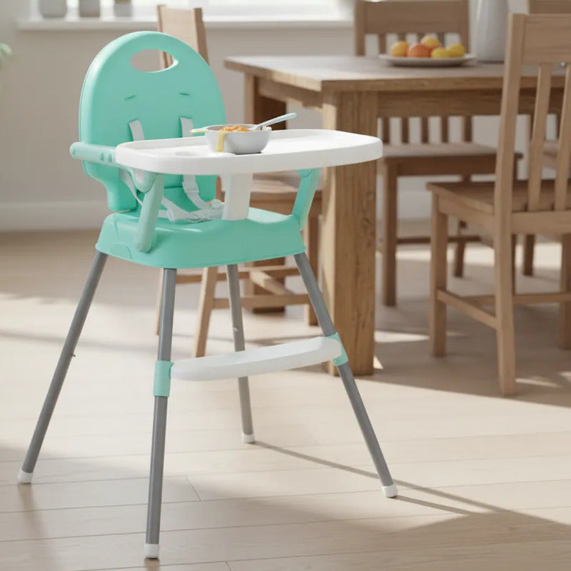 Silla Para Comer Kidshop Xd-3 Color Verde Claro