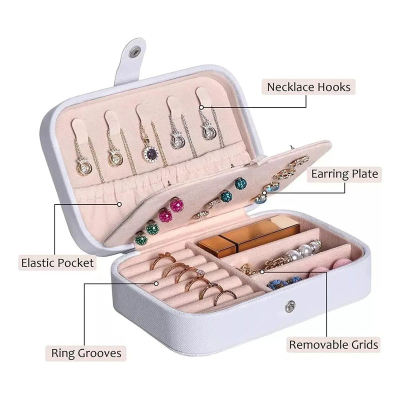 Joyero, Organizador, Estuche Para Joyería, Caja Para Joyas Blanco