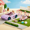 Carro Convertible Bicicleta Moto + Cachorro Muñeca Mx-64 Rosa Claro