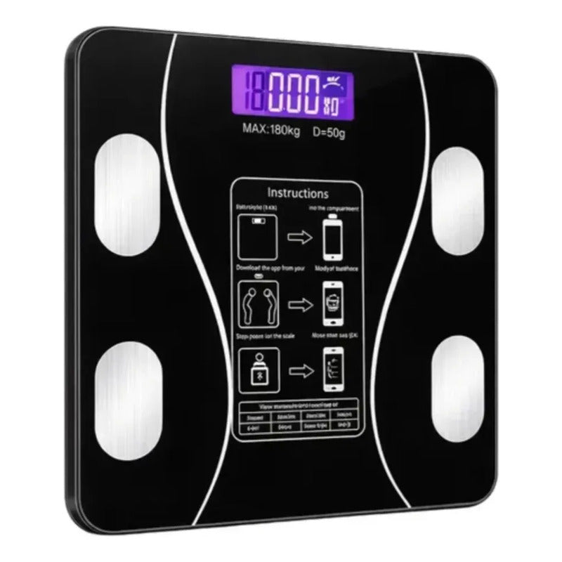 Báscula Corporal Personal Inteligente Imc Digital 36468 Negro 110v