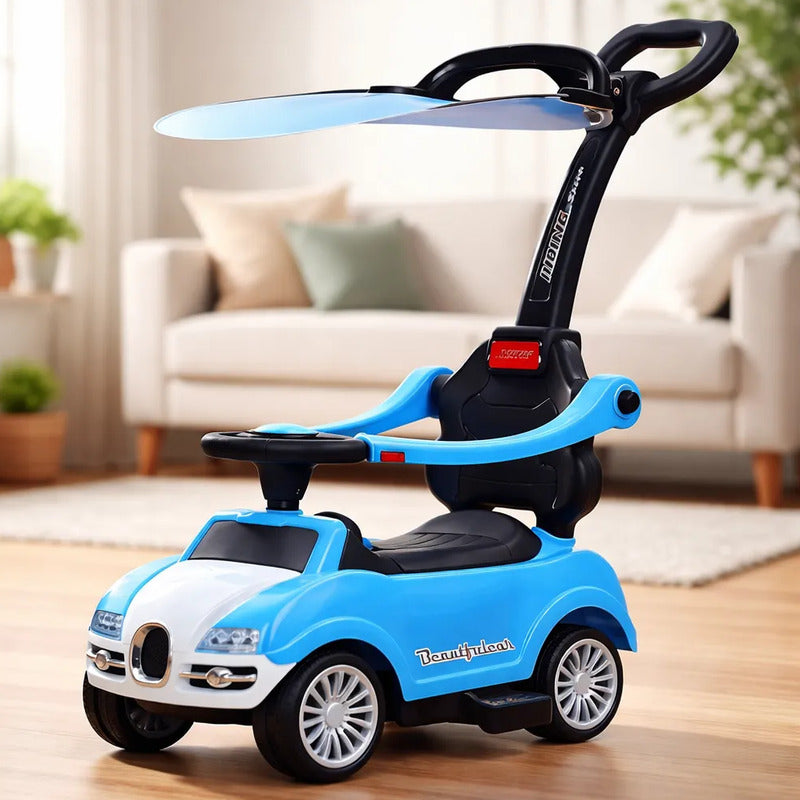 Carro Montable De Impulso Para Niños Musical J-bc8307p Azul