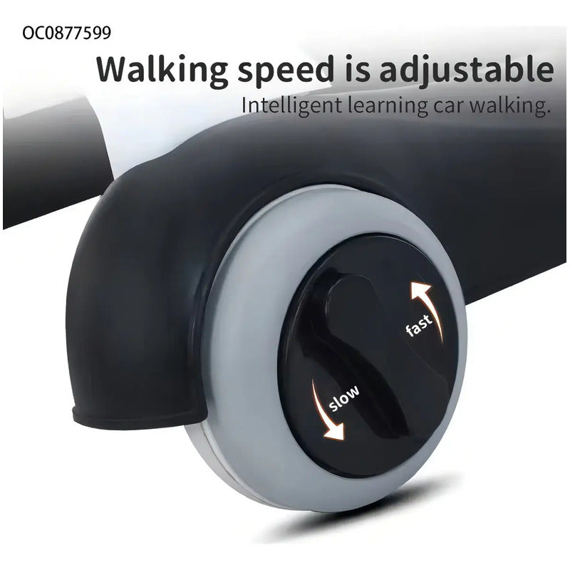 Caminador Andadera Llantas Silicona Musical Con Luces K229-3 Color Negro