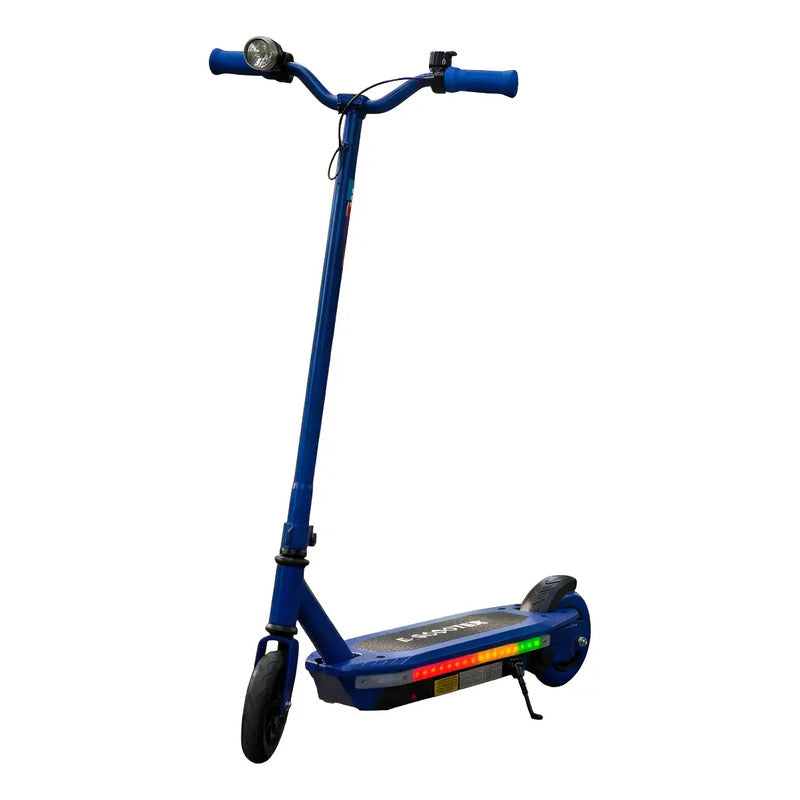 Patineta Scooter Eléctrico Con Luces Kidshop Pt10 Color Azul