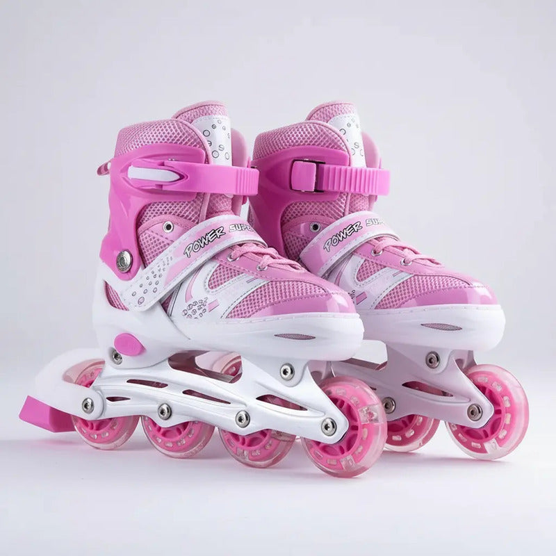 Patines En Línea Ajustables Niños Niñas Semiprofesional