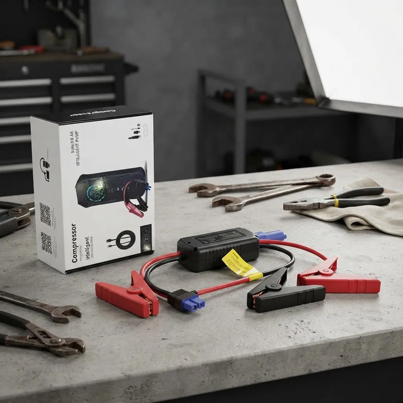 Iniciador De Bateria Con Compresor Linterna Recarga Celular