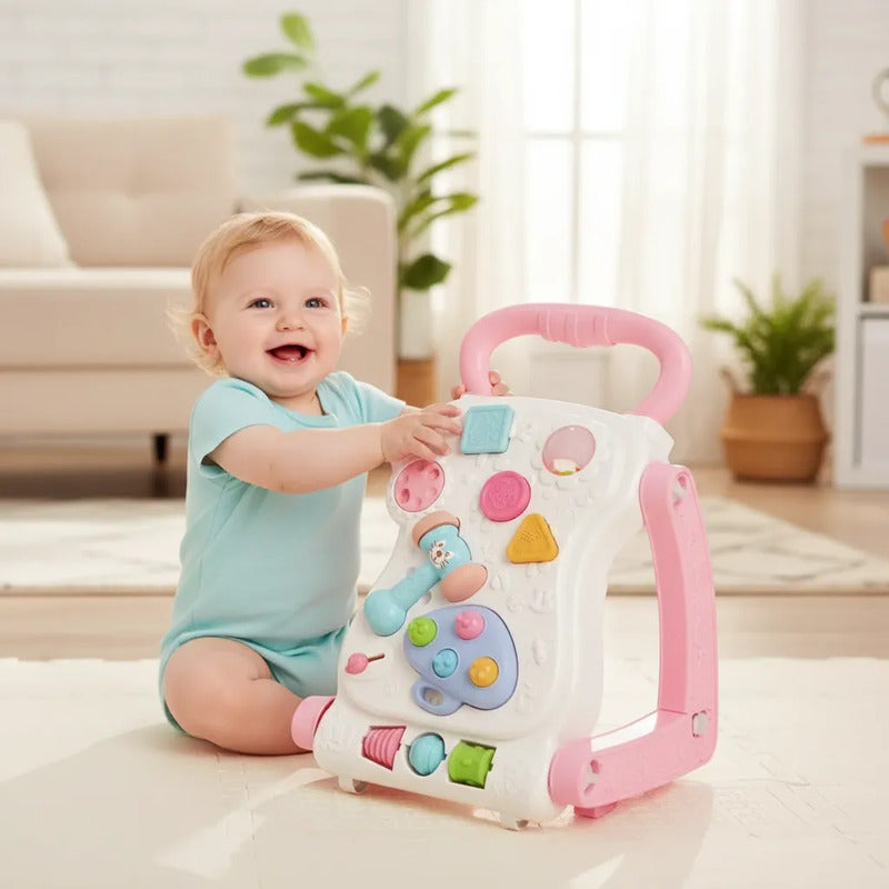 Andadera Musical Didáctica Para Bebés Con Sonido Azul 999c-t Rosa