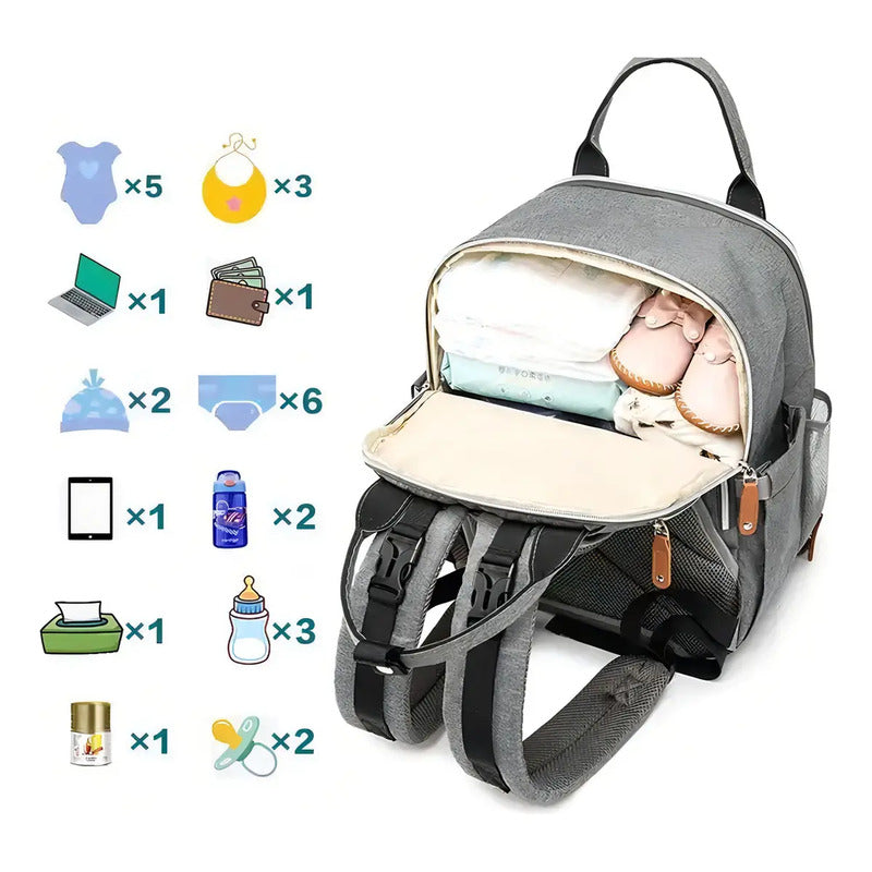 Pañalera Bolso Materno Multifuncional Cambiador  Ld2204