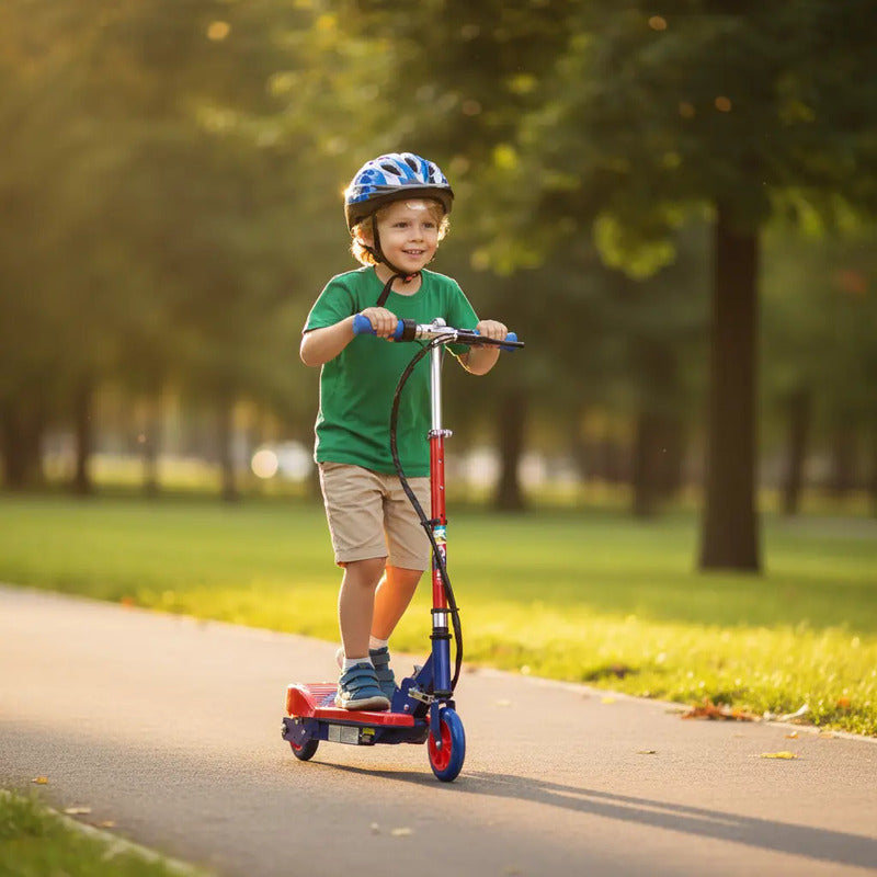 Patineta Scooter Eléctrico Kidshop Pt07 Color Rojo