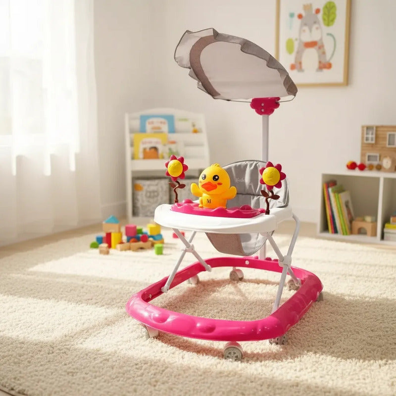 Caminador Para Bebes Luces Y Sonido Pato 313b Rosa