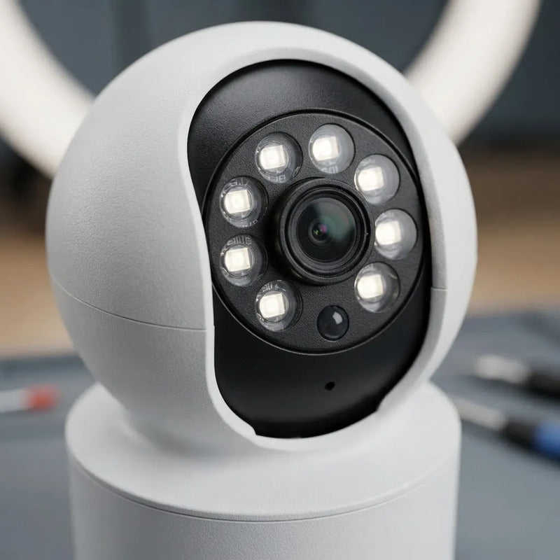 Cámara De Seguridad Robótica Wifi 380° Blanco
