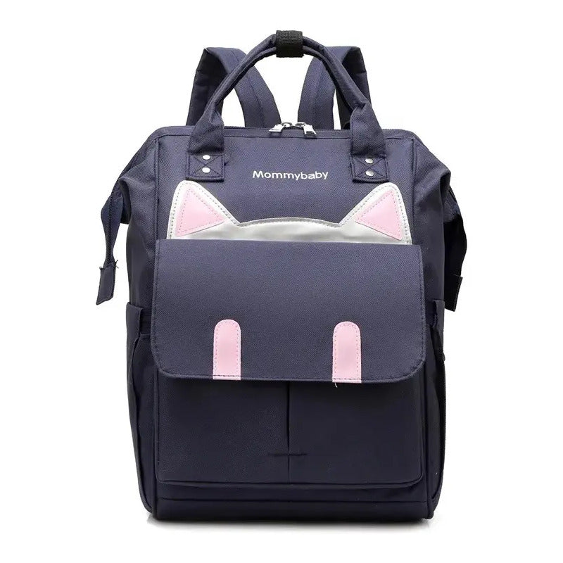 Bolso Pañalera Multifuncional Bebe Mochila Gatico Ref 1403