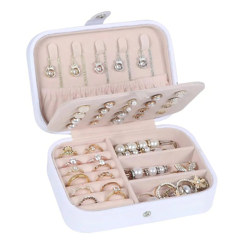Joyero, Organizador, Estuche Para Joyería, Caja Para Joyas Color Blanco