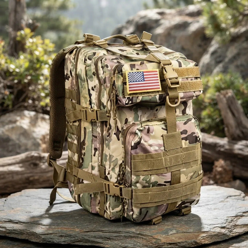 Mochila Maleta Maletin Táctico Militar 40 Litro Beige Liso