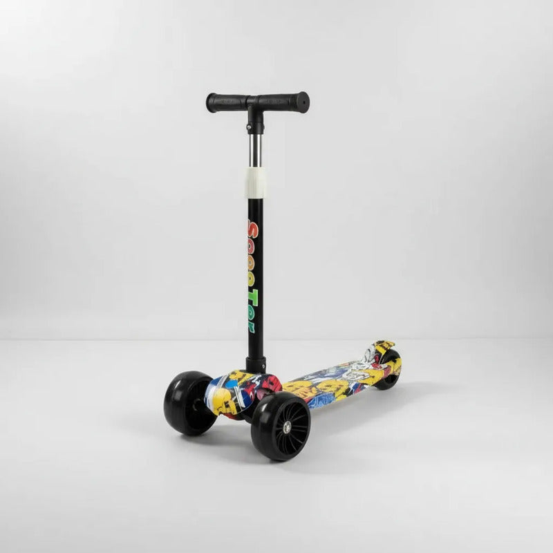Patineta Scooter Monopatín 3 Ruedas Rojo Qc2890 Amarillo Color
