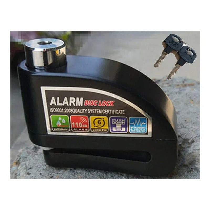 Candado Moto Alarma Freno De Disco O Bicicleta Fs8305