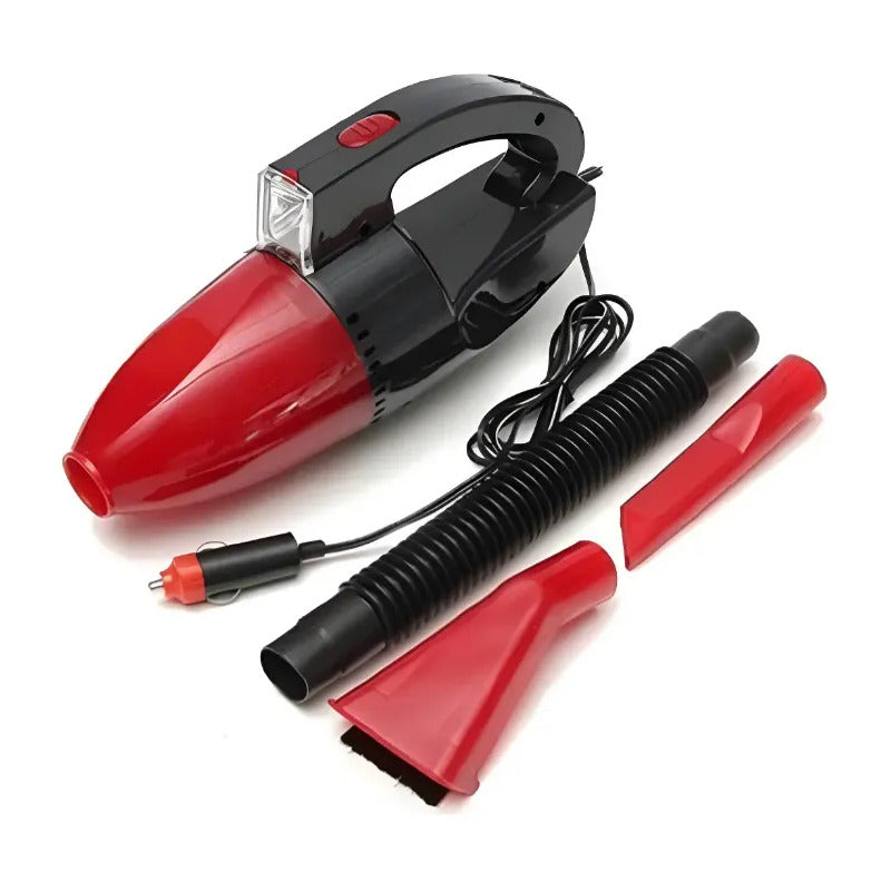 Aspiradora Portátil Multifuncional Para Auto Con Luz T85 Rojo 110v