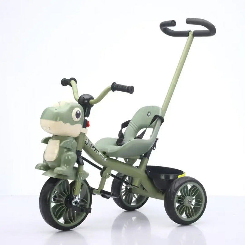 Triciclo Infantil Dinosaurio Con Música Y Cesta Tr-066