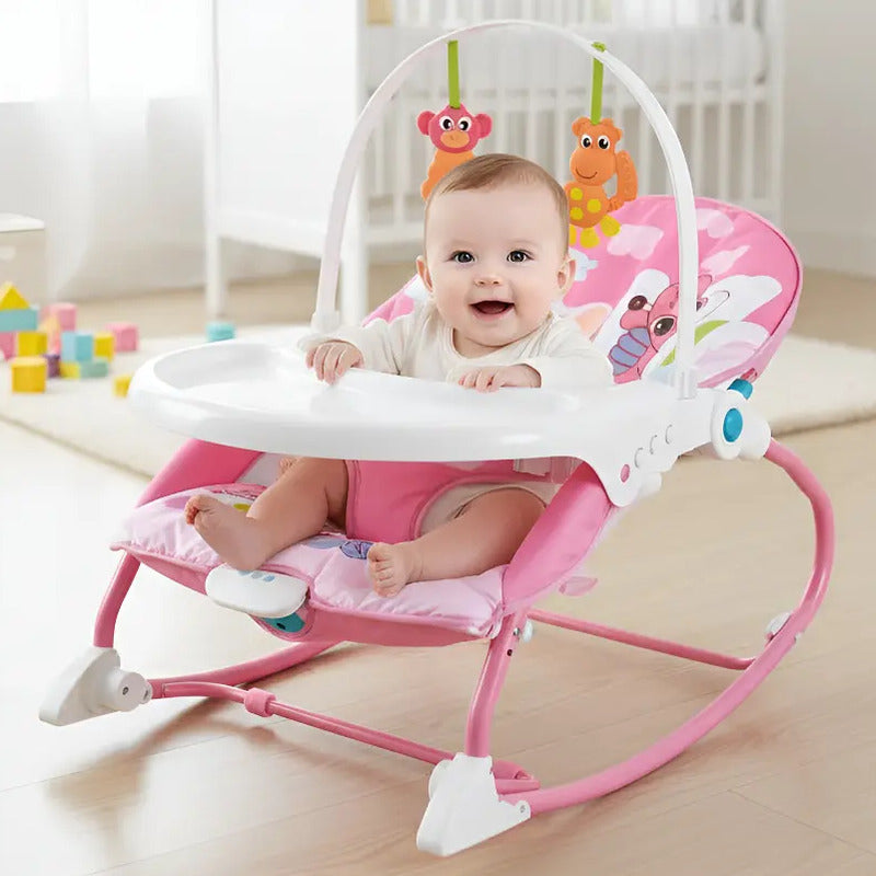 Silla Mecedora Vibradora Con Bandeja Para Bebes A7540