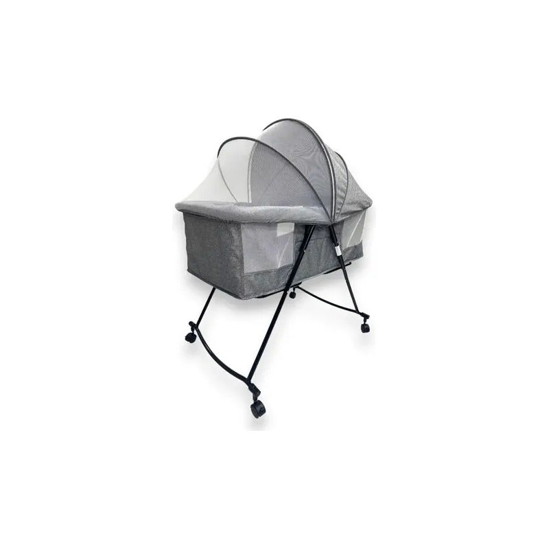 Corral Cuna Mecedora Para Bebé Portátil C118 Gris Gris