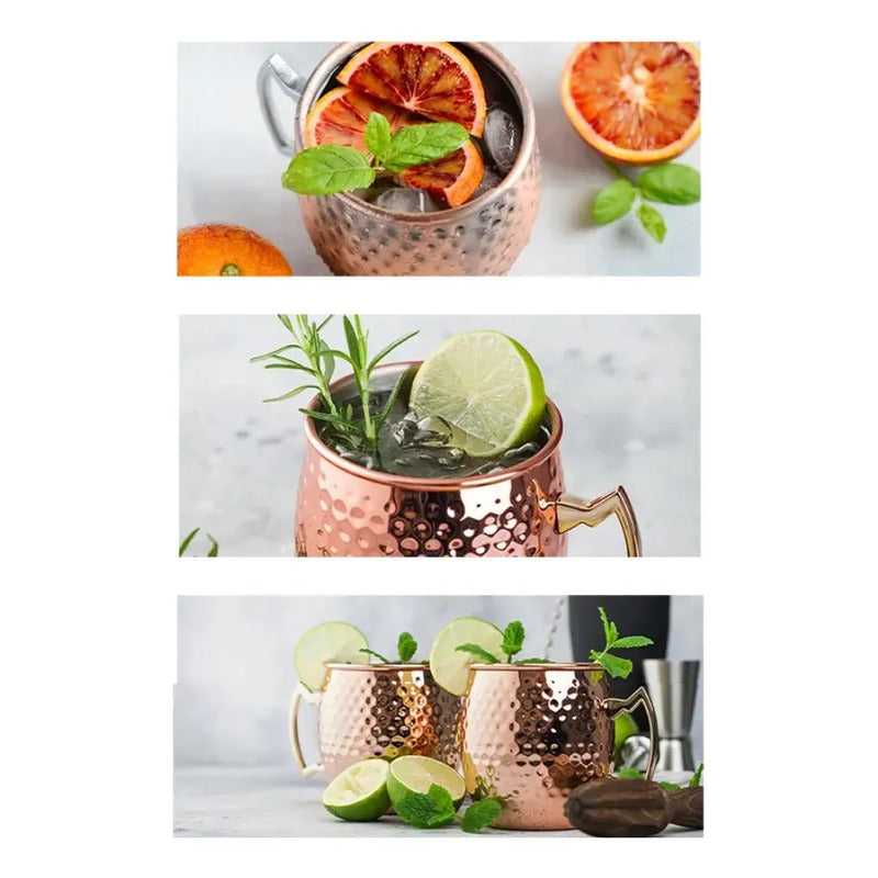 Vaso Mug De Cobre Martillado Moscow Mule 500 Ml Cobre Moscow Mule