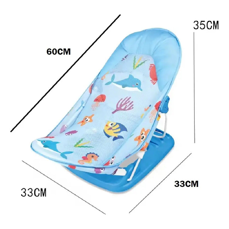 Silla Asiento Soporte Bañera Para Bebe Descanso Malla 66577 Rosa
