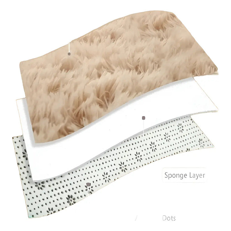 Tapete Peluche 200x150 Cm Zhimei Color Suave 170 Cm Largo