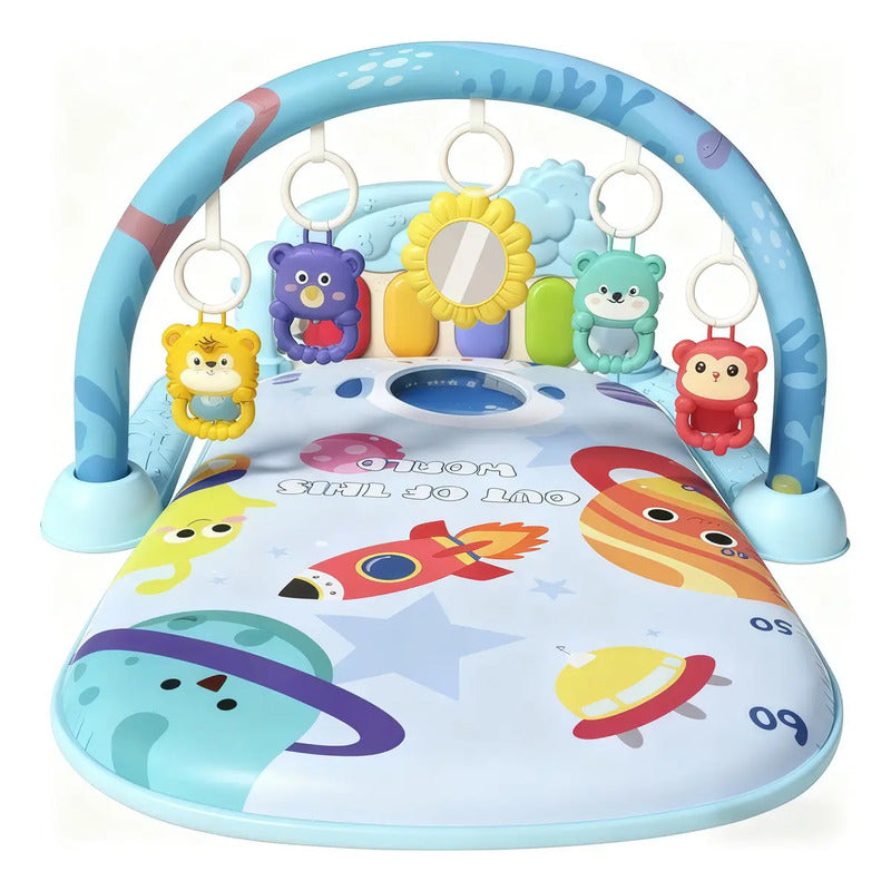 Gimnasio Tapete Musical Para Bebe Niños Hr5625 Azul Claro