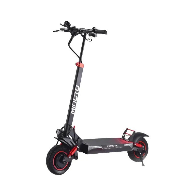 Patineta Scooter Eléctrica Doble Motor Negro-rojo S10 Negro