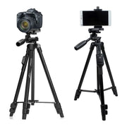 Nuevo Tripode Yunfeng 3388  Con Soporte Para Celular Con Niv Negro
