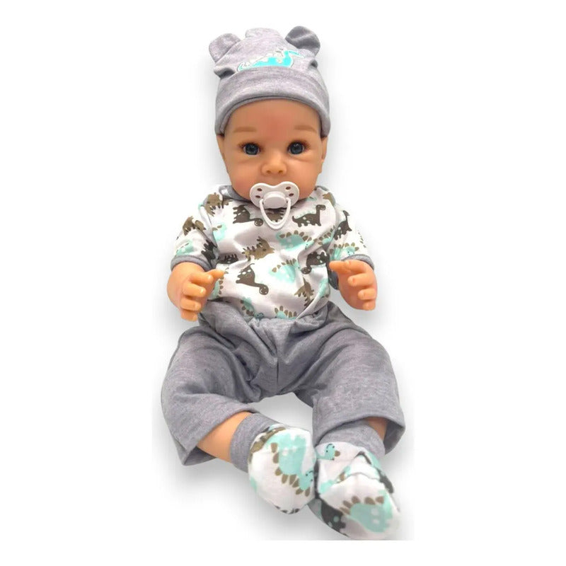 Bebé Realista 55 Cm Silicona + Accesorios M-648