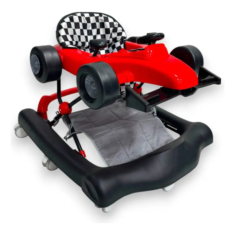 Caminador Con Guia Bebes Tapete F1 Rojo