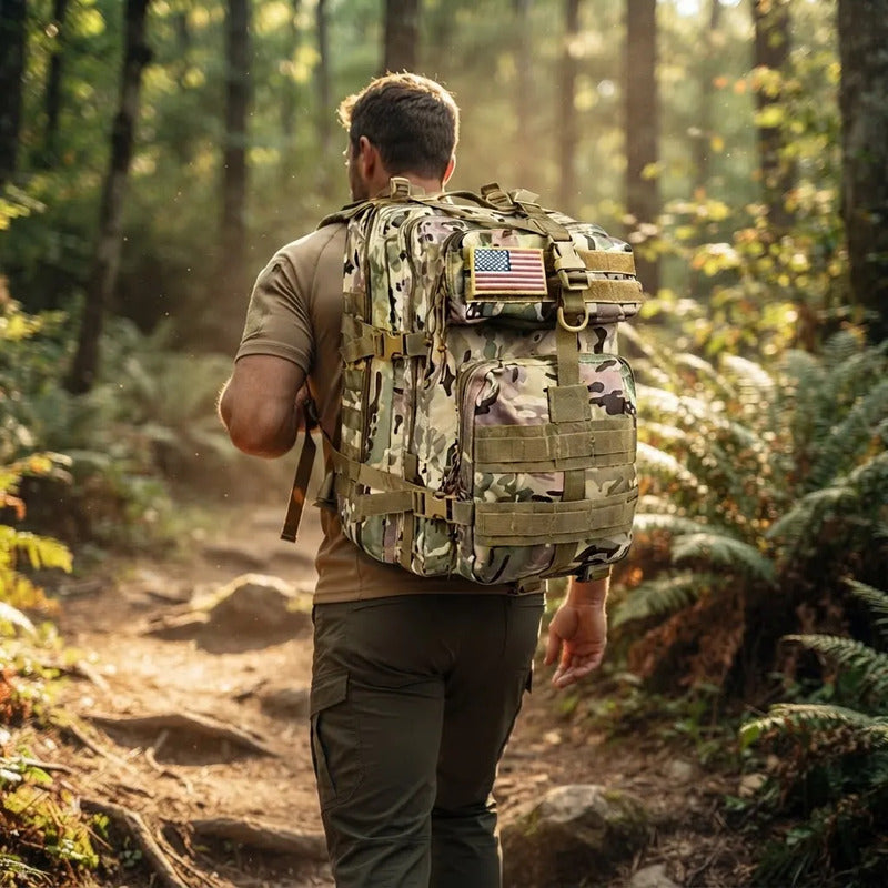 Mochila Maleta Maletin Táctico Militar 40 Litro Beige Liso