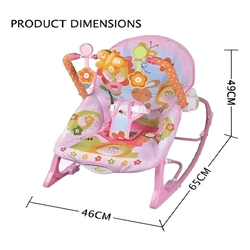Silla Vibradora Mecedora Musical Niña-niños Baby Rocker Jirafa