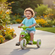 Triciclo Andador Infantil Dinosaurio Con Luces Y Música 6066 Verde
