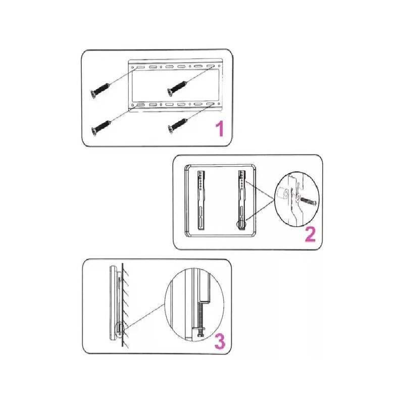 Soporte Fijo Para Tv Desde 14 Hasta 42 Pulgadas Inclinable Negro