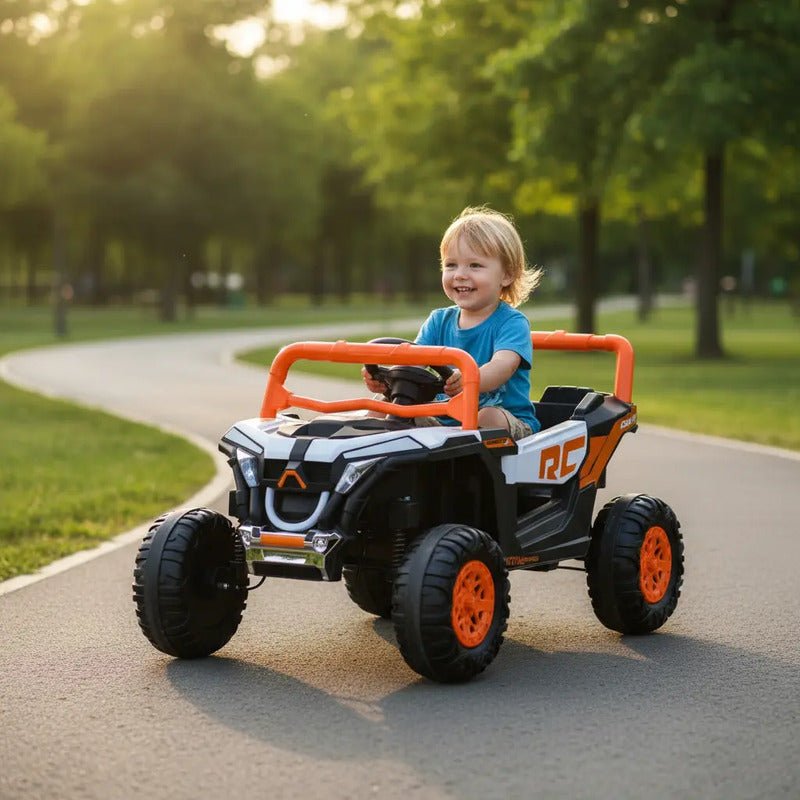 Carro Eléctrico Infantil 6v Mini Jipe Kb003 Color Naranja