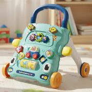 Andador Caminador Bebe Con Luz Y Sonido He0833 Color Azul
