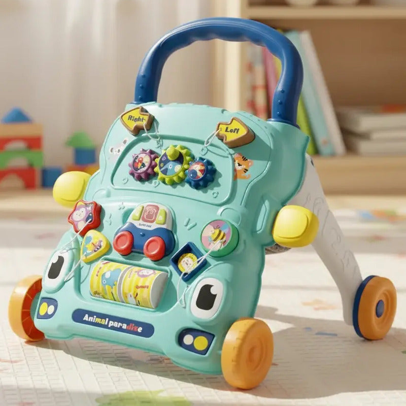 Andador Caminador Bebe Con Luz Y Sonido He0833 Color Azul