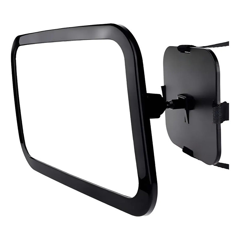 Espejo Retrovisor Bebés Mirando Hacia Atrás En Vehículo Negro