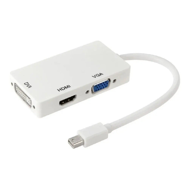 Convertidor Mdp Mini Displayport 3x1 3 En 1a Hdmi Vga Dvi