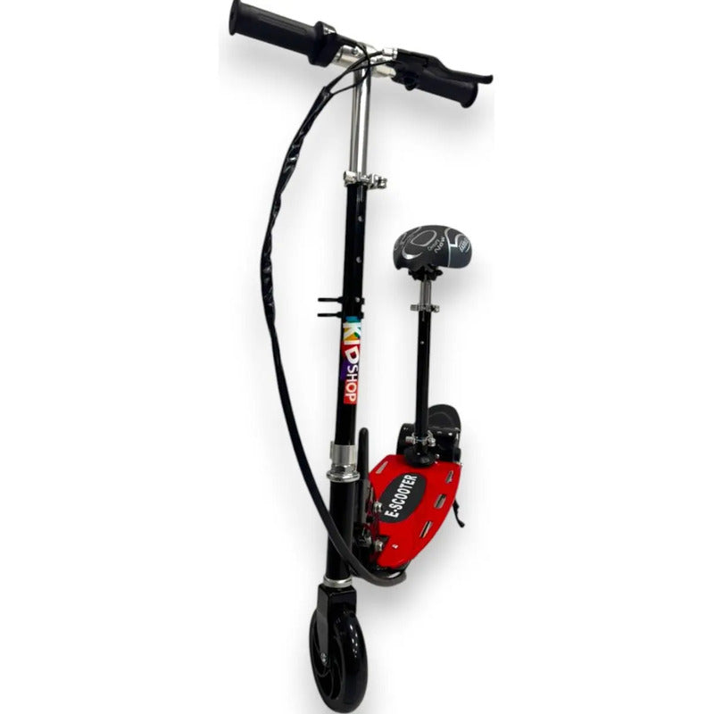 Patineta Eléctrica Metalizada Para Niños 8-13 Años Color Rojo