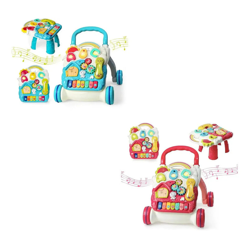 Caminador Para Bebé Didáctico Y Musical He0832 Color Fuscia