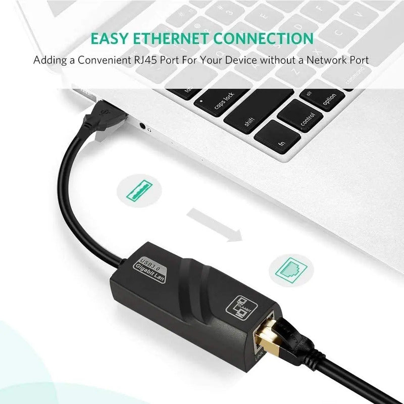 Adaptador Usb 3.0 Gigabit Ethernet 10/100/1000 Mbps Gb3