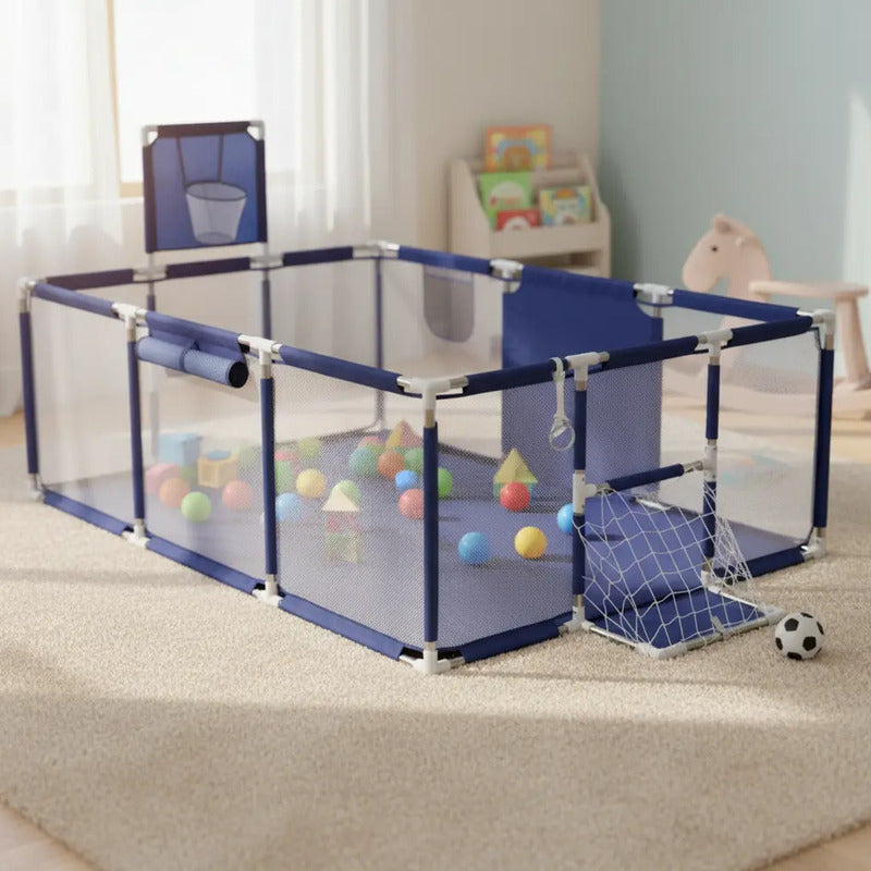 Parque Infantil Corral De Juegos Bebes Con Cancha