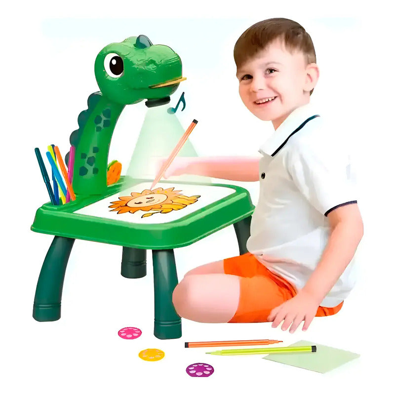 Tablero Pizarra Escritorio Proyector Magico 3d Juguete Niño Color Verde Claro