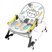 Silla Mecedora Musical Con Ruedas, Piano Musicales 7193 Color Amarillo Lisa Liso
