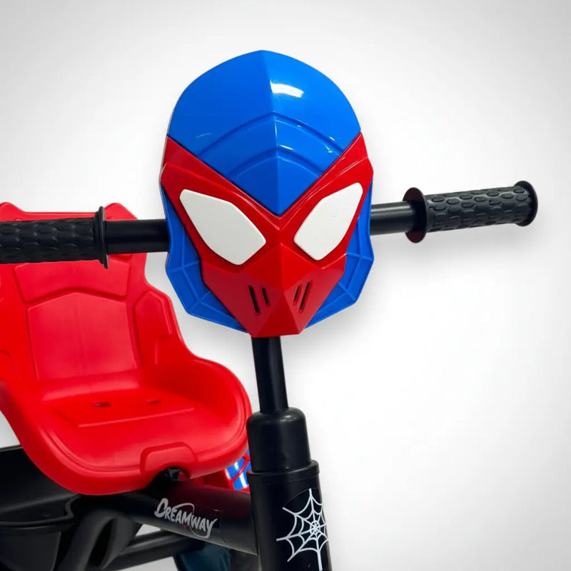Triciclo Bicicleta Infantil Hombre Araña Músical Tr-067 Color Negro