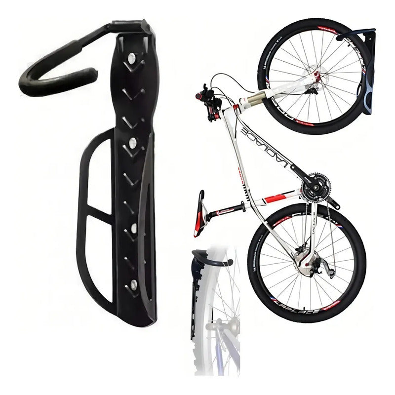 Soporte De Pared Para Bicicleta Genérica Fijo Color Negro Unidad