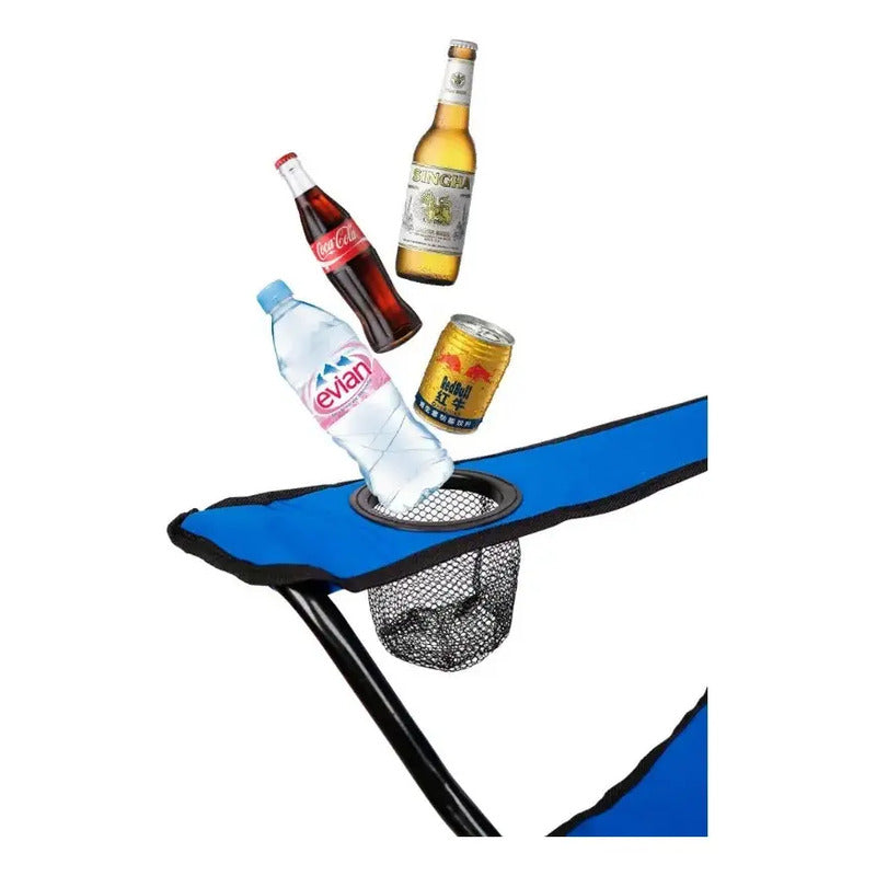 Silla Plegable Con Soporte Para Brazo Camping Parque Playa